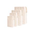 Kit 04 Sacos Ecológicos de Algodão Multiuso com cordão de Algodão