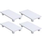Kit 04 Suportes Para Cpu Com Rodízios Cyber L03 Branco - Lyam Decor Kit 04 Suportes Para Cpu Com Rodízios Cyber L03 Branco - Lyam Decor