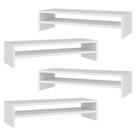 Kit 04 Suportes para Monitor Soft Elevado MDF 65CM Branco Abmaza