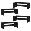 Kit 04 Suportes Stand Base Para Monitor Soft Elevado 45cm em MDF com 01 Prateleira - Desk Design
