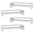 Kit 04 Suportes Stand Base Tela Monitor Soft Elevado 65cm em MDF com 01 Prateleira - Abmaza