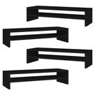 Kit 04 Suportes Stand Base Tela Monitor Soft Elevado 65cm em MDF com 01 Prateleira - Desk Design