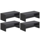 Kit 04 Suportes Stand Para Monitores Mesa Escritório Home Office Lap L03 Preto - Lyam Decor Kit 04 Suportes Stand Para Monitores Mesa Escritório Home Office Lap L03 Preto - Lyam Decor