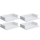 Kit 04 Suportes Suspensos Para Micro-ondas Forno 60x40 cm Class L03 Branco - Lyam Decor