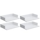 Kit 04 Suportes Suspensos Para Micro-ondas Forno 60x40 cm Class L03 Branco - Lyam Decor