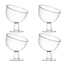 Kit 04 Taça Inclinada Doceira Boca Torta com Pedestal 1000ml