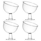 Kit 04 Taça Inclinada Doceira Boca Torta com Pedestal 2400ml