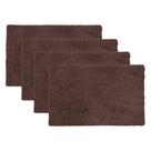 kit 04 Tapete Banheiro 38x58 Antiderrapante Bolinha Macarrão lavabo casa felpudo box absorvente água
