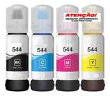 kit 04 tintas para recarga T544 / 544 para impressora tank L3250