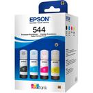 Kit 04 tintas T544 para impressora Tank L3150, L3110, L5190, L3250, L3210, L5290, L5590