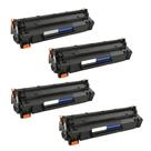 Kit 04 Toner Compativel Laser 435a 436a 285a 278a Qualidade Profissional