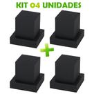 Kit 04 Un Acabamento Quadrado Metal Para Registro 1/2 3/4 Padrão Deca Preto Fosco Kit 04 Un Acabamento Quadrado Metal Para Registro 1/2 3/4 Padrão Deca Preto Fosco