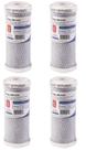 KIT 04 UN Refil BBI E200 7" Encaixe Carbon Block Compativel Fortlev Hidrofiltros Acquabios Equation