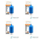 Kit 04 Un Refil Hf40 Rosca Curta Hidrofiltros P/ Bica Movel