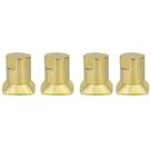 Kit 04 und Acabamento Registro Dourado Ouro Encaixe Padrao Deca Docol 1.2 e 3.4