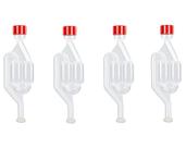 Kit 04 Válvulas Airlock Tipo S com Anel Vedante Air Lock Para Fermentação Cerveja Kombucha Vinho