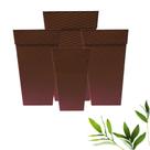 Kit 04 Vaso Rattan Flores E Plantas Marron