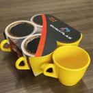 Kit 04 Xícaras Café Acrílico Cores Diversas 70ml Cappuccino
