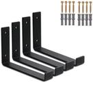 Kit 04un Mão Francesa Invertida Industrial Para Tábua 20cm Kit 04un Mão Francesa Invertida Industrial Para Tábua 20cm