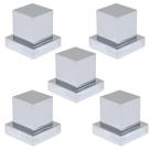 Kit 05 Acabamento Metal Quadrado Registro Base Deca Cromado