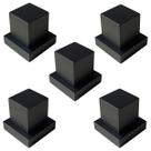 Kit 05 Acabamento Metal Quadrado Registro Base Deca Preto