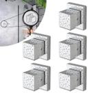 Kit 05 Acabamento Quadrado Metal Cromado Para Registro Chuveiro Pressão Padrão Deca