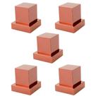 Kit 05 Acabamentos Registro Volante Quadrado Metal Rose