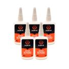Kit 05 Adesivo Instantâneo 100g Multiuso Média Viscosidade Gasômetro Madeiras