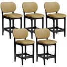 Kit 05 Banquetas Baixa Bar Cozinha E Sala De Jantar Fixa Betta L02 Preto material sintético Casco Fendi - Lyam Decor Kit 05 Banquetas Baixa Bar Cozinha E Sala De Jantar Fixa Betta L02 Preto material sintético Casco Fendi - Lyam Decor