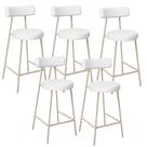 Kit 05 Banquetas Baixa Cozinha Sala Jantar Bancada Milão Arena L02 Facto Branco - Lyam Decor Kit 05 Banquetas Baixa Cozinha Sala Jantar Bancada Milão Arena L02 Facto Branco - Lyam Decor