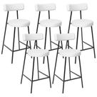 Kit 05 Banquetas Baixas Para Cozinha Sala De Jantar Bar Bancada Milão L02 Facto Branco - Lyam Decor Kit 05 Banquetas Baixas Para Cozinha Sala De Jantar Bar Bancada Milão L02 Facto Branco - Lyam Decor
