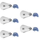 Kit 05 Bicos De Confeitar Wilton 35 Estrela Fechada Nfe