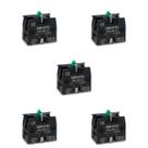 Kit 05 Blocos de Contato ZB2-BE101 1NA Para Botões e Seletoras Verde Sibratec Kit 05 Blocos de Contato ZB2-BE101 1NA Para Botões e Seletoras Verde Sibratec