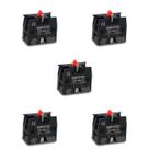 Kit 05 Blocos de Contato ZB2-BE102 1NF Para Botões e Seletoras Vermelho Sibratec Kit 05 Blocos de Contato ZB2-BE102 1NF Para Botões e Seletoras Vermelho Sibratec