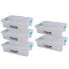 Kit 05 Caixa Organizadora Multiuso 10 Litros com Trava Usual
