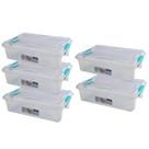 Kit 05 Caixa Organizadora Multiuso 10 Litros com Trava Usual