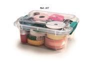 Kit 05 Caixa Organizadora Multiuso 3 Litros com Travas Usual