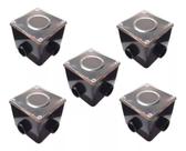 Kit 05 Caixas De Passagem P/ Piscina Com Tampa Inox Brustec