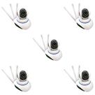 Kit 05 Câmeras Ip 3 Antenas Wifi Yoosee Visão Noturna Onvif
