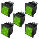 Kit 05 chave gangorra 16a 4polos on-off verde