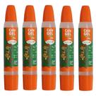 Kit 05 Colas Gel Escolar Artesanato 2 Bicos 30g - Leo e Leo