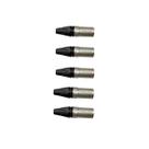 Kit 05 Conector Linha Xlr Plug Macho 3 Polos Wireconex WC-1013