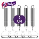 Kit 05 Descascador De Legumes Vegetais Frutas Batatas Aço Inox 17cm Multiuso