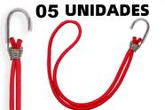 Kit 05 Elásticos Extensor Borracha p/ Caminhão Carreta - VERMELHO