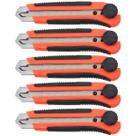 Kit 05 Estilete Profissional 25mm Trava cabo Emborrachado