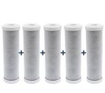 Kit 05 Filtros Refis Carbon Block 9" 3/4 De Encaixe