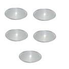 Kit 05 Formas De Pizza Abaulada nº35 S/FURO-Alumínio Polido