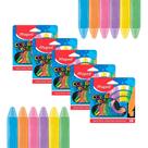 Kit 05 Giz de Chão Color Peps 6 Cores Maped Amerelinha Diversão Brincadeiras