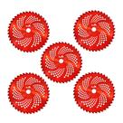 Kit 05 lâminas para roçadeira circular 40 dentes videa toyama 25525,42,0mm vermelha