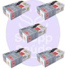 Kit 05 Luva Descartável Nitrílica Sem Pó Preta M Descarpack